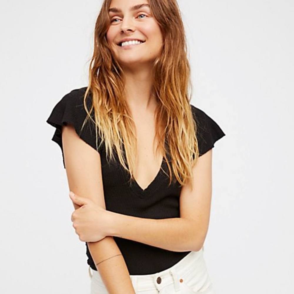 Black Free People top, size small